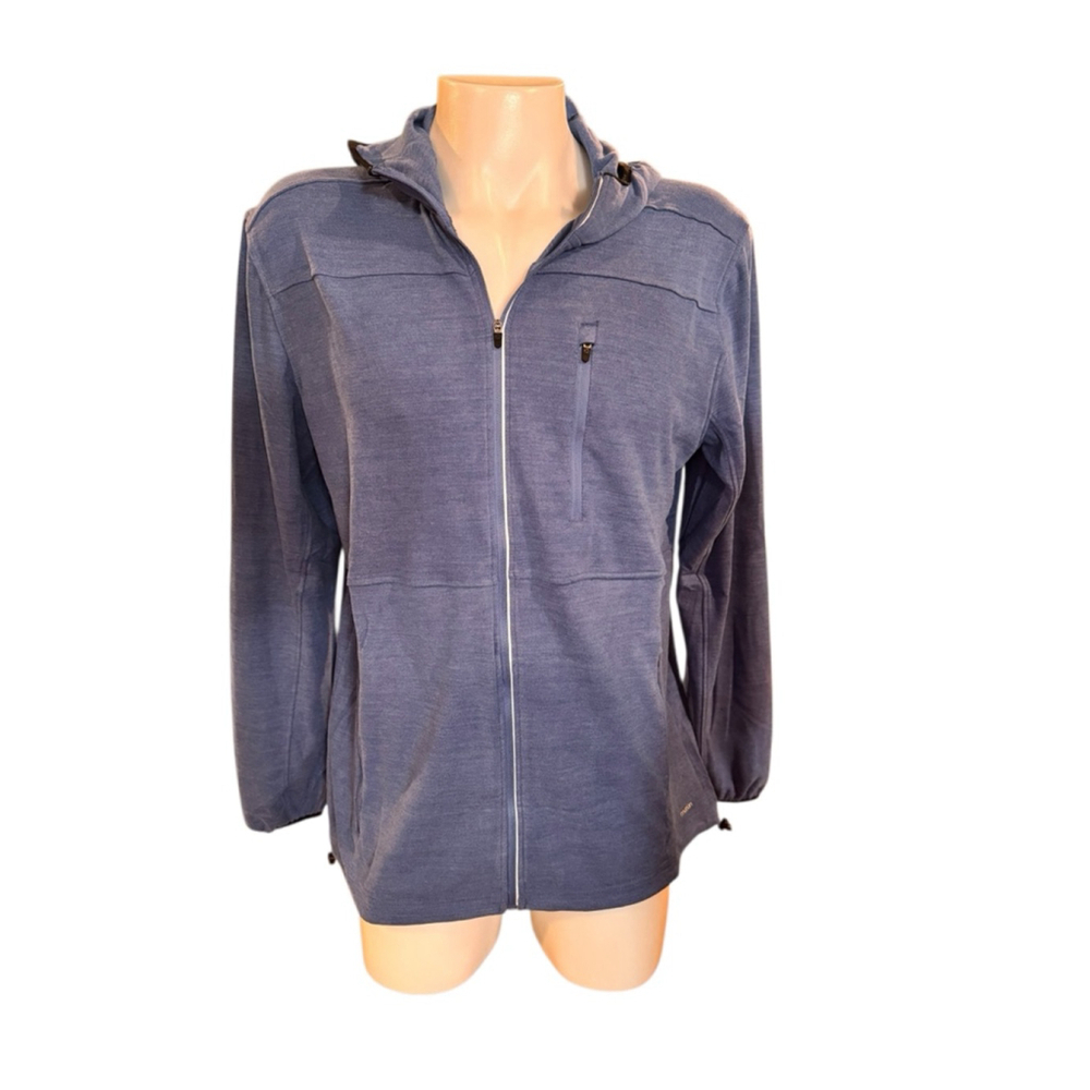 Men's Motion Blue Full Zip Hoodie Sweatshirt L